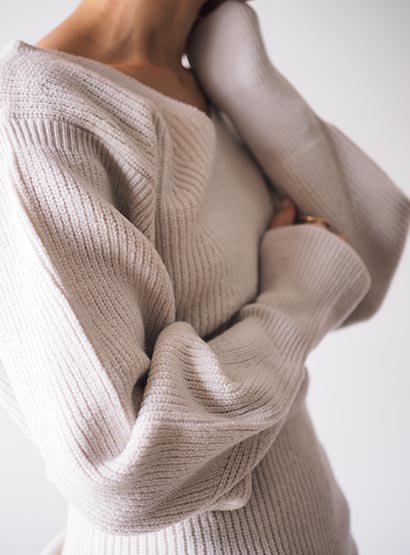 SAYAKADAVIS,sayaka davis,Balloon sleeve,sweater,knit,ivory,sand