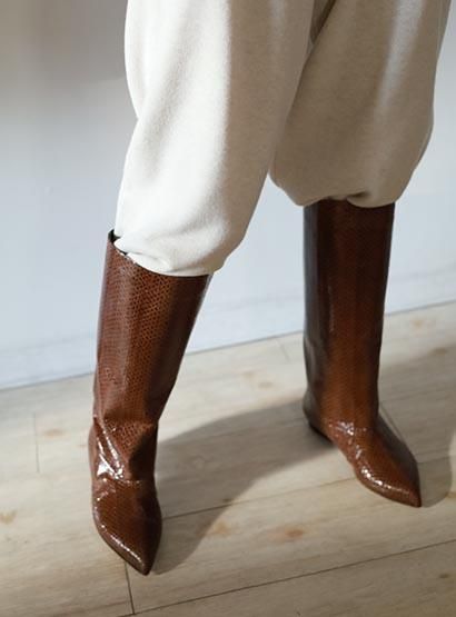 NEBULONI E.,python,long boots,pointed toe,long boots,bibliok
