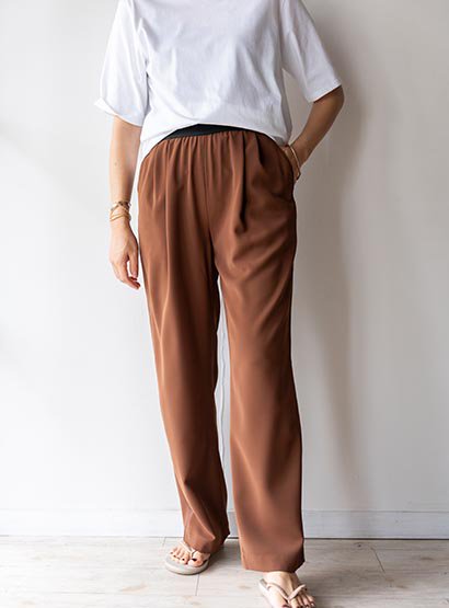 LOUSTIC,Easy Slacks,brown,easy  pants,summer,bibliok,2023,2023summer,'23ss,ルスティック,