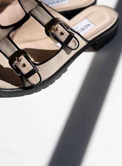 NEBULONI E.,2strap canvas flat sandals,bibliok,LUKE,2024SS