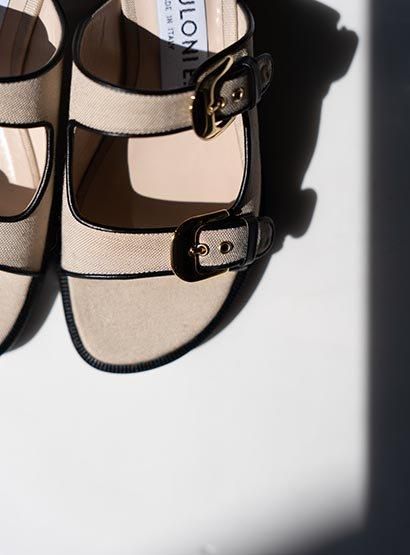 NEBULONI E.,2strap canvas flat sandals,bibliok,LUKE,2024SS