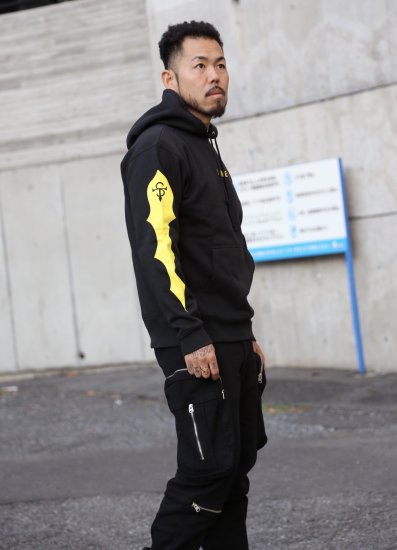 S.TIME HOODIE BLACK/YELLOW - S.TIME