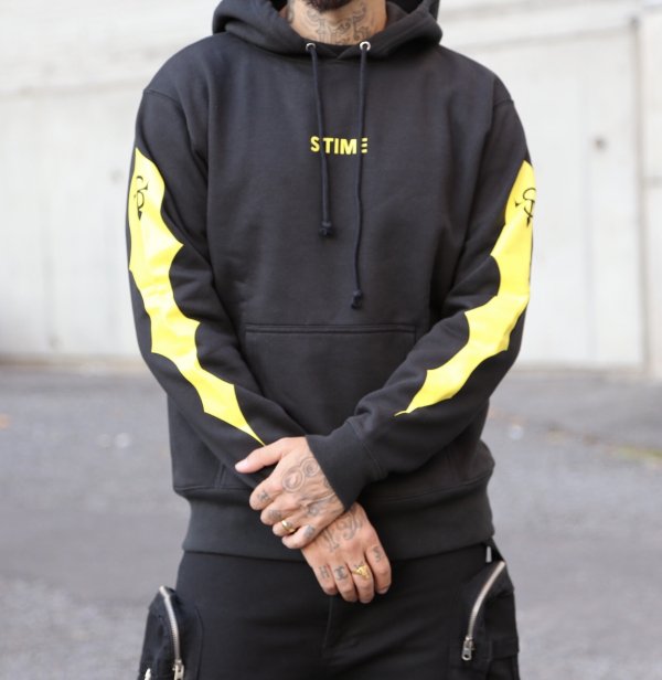S.TIME HOODIE BLACK/YELLOW - S.TIME
