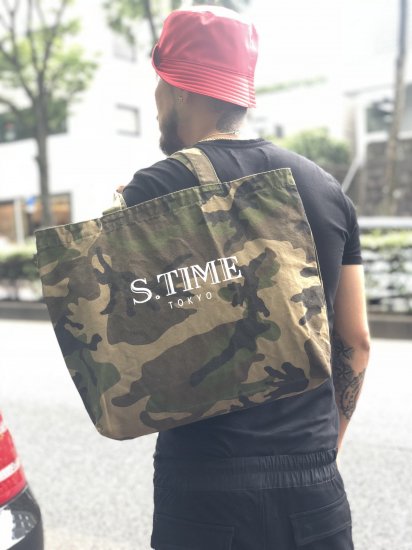 S.TIME TOKYO エコバッグ2020 CAMO 大容量13Lのキャンバストート - S.TIME