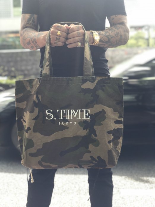 S.TIME TOKYO エコバッグ2020 CAMO 大容量13Lのキャンバストート - S.TIME