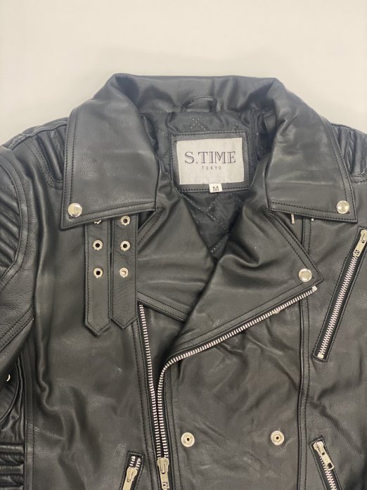 S.TIME REAL LEATHER JACKET 【本革】BLACK - S.TIME