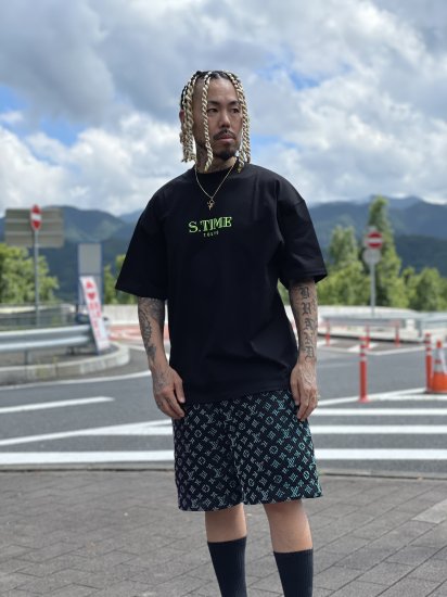 S.TIME TOKYO PRM T-SHIRT LIMITED EDITION 【日本製】BLACK/NEONGREEN