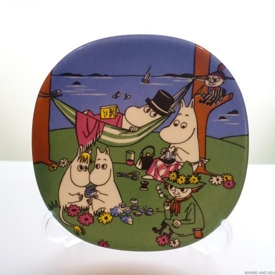 【廃盤 良品】 ムーミン アラビア プレート Family on a float アラビア ムーミン ウォールプレート 2-3 Moomin Family on a