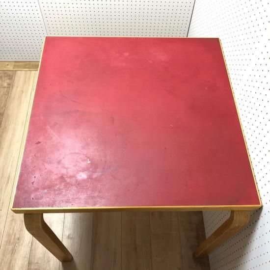 artek アアルト テーブル ビンテージ 赤リノリウム 北欧 ウェグナー
