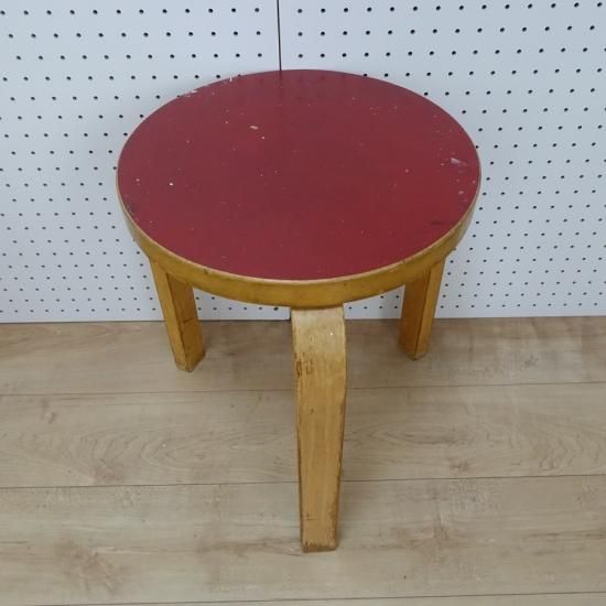 aalto artek stool 60 vintage 赤リノリウム