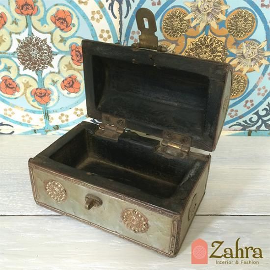 インドアンティーク調ウッドボックス - Zahra[オリエンタル インドアンティーク調ウッドボックス - Zahra[オリエンタル