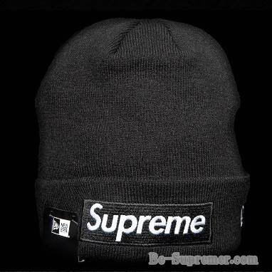 Supreme New Era Box Logo Beanie Black 黒-