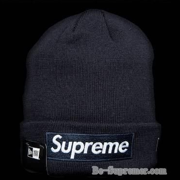 supreme box logo beanie ネイビー シュプリーム ビーニー-