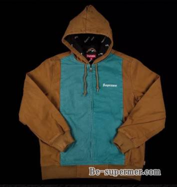SUPREME 17SS 2-Tone Hooded Work Jacket