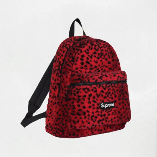 Supreme シュプリーム 17FW Leopard Fleece Backpack レオパードフリースバックパック リュック レッド -  Supreme(シュプリーム)オンライン通販専門店 Be-Supremer