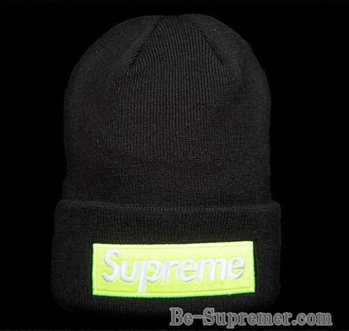 17fw supreme box logo beanie ブラック