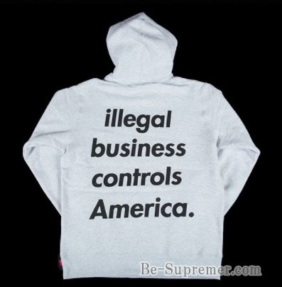 トップス18ss Supreme Illegal Business Hooded