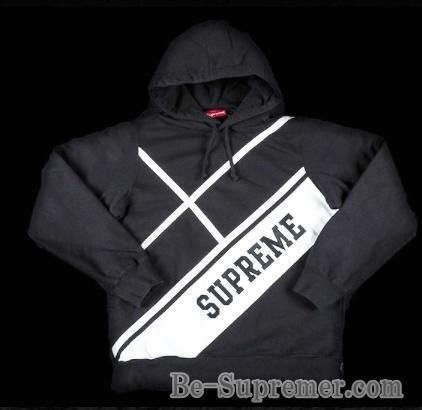 表記サイズLsupreme 2018SS DIAGONAL hooded パーカー