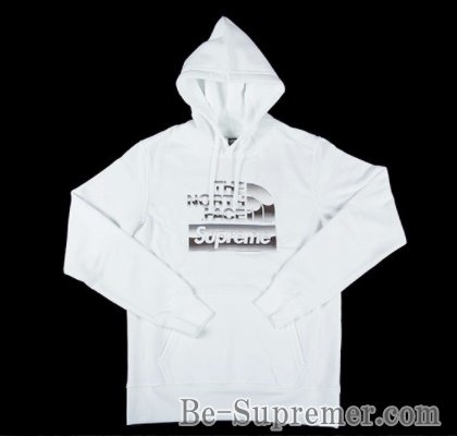 supreme north face metallic hoodie