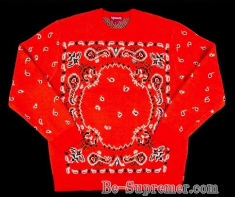 Supreme Bandana Sweater バンダナセーター XL