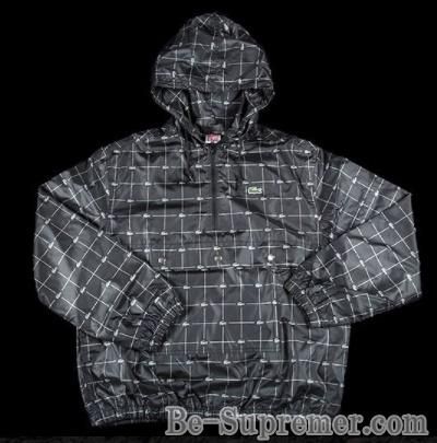 SUPREME シュプリーム 18SSLACOSTE Reflective Grid Nylon Anorak ラコステ リフレクティブ グリッド ナイロン アノラック ジャケット ブルー