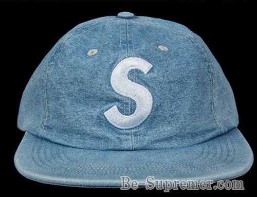 【新品未使用】Supreme 18SS Sロゴ 6パネル キャップ ブルー
