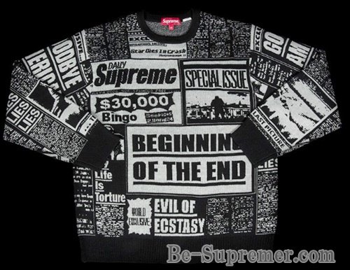 Supreme(シュプリーム) セーター 2018FWの購入は当店通販へ - Supreme(シュプリーム)通販専門店 Be-Supremer ll  全商品送料無料・正規品保証 　Tシャツ・キャップ・リュック・パーカー・ニット帽・ジャケット