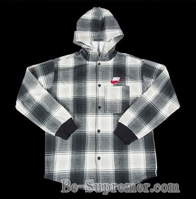 supreme nike plaid hooded