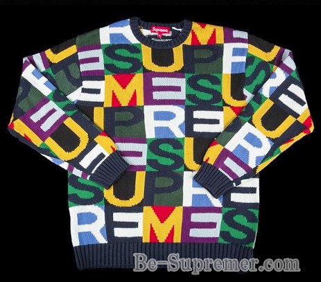Supreme 2018FW Big Letters Sweater