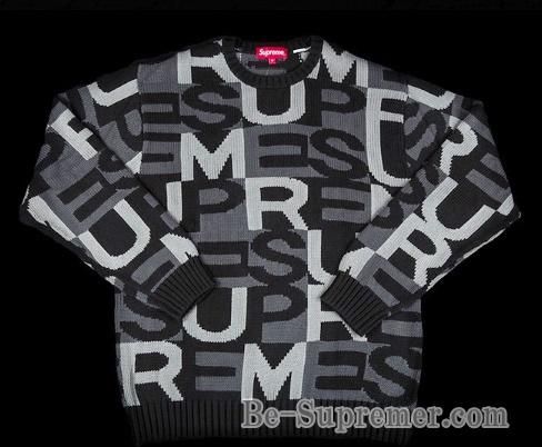 Supreme 2018FW Big Letters Sweater