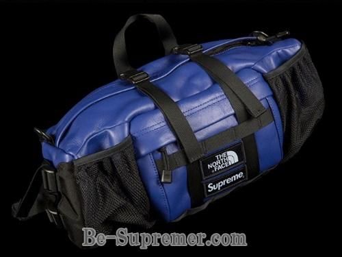 新品  supreme tnf leather waist bag royal