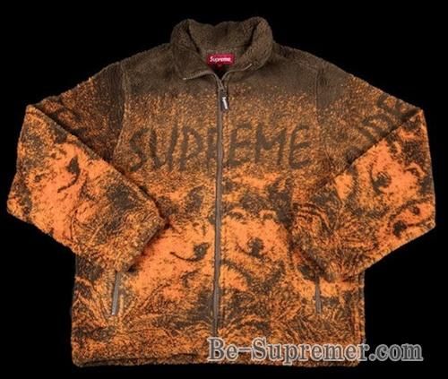 Supreme The North Face Bleached Denim Print Fleece Jacket