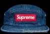 <img class='new_mark_img1' src='https://img.shop-pro.jp/img/new/icons11.gif' style='border:none;display:inline;margin:0px;padding:0px;width:auto;' />Supreme シュプリーム 19SS Washed Chino Twill Camp Cap ウォッシュツイルキャンプキャップ デニム
