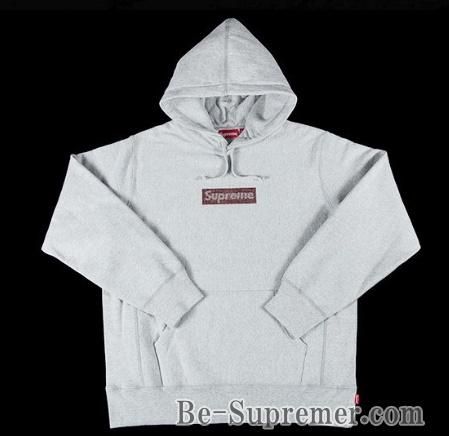 Supreme 22SS Burberry Box Logo Hooded Sweatshirt パーカーヘザー