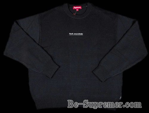 Supreme Fuck Everybody Sweater Black