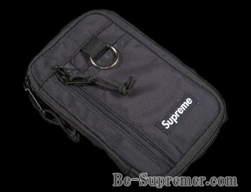 supreme  Small Zip Pouch Wallet Black