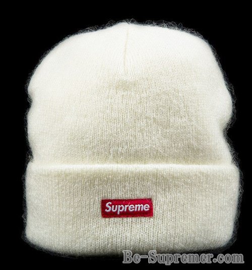 メンズsupreme 19FW Mohair Beanie ボックスロゴ ホワイト - ニット帽