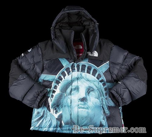 Supreme The North Face Bleached Denim Print Nuptse Jacket