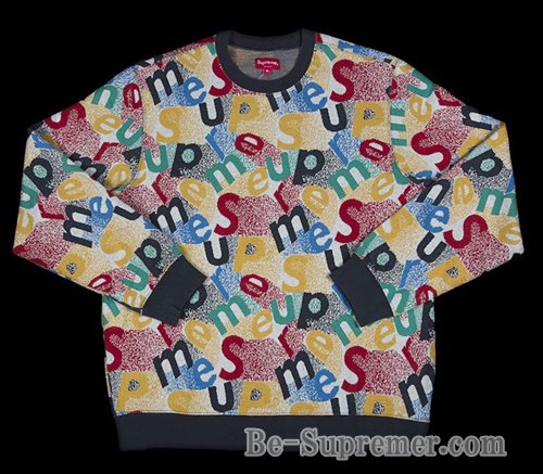 supreme 19FW Scatter Text Crewneck