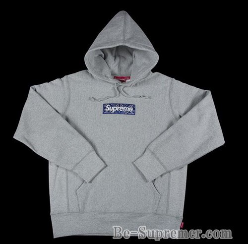 Supreme 22SS Bling Box Logo Hooded Sweatshirt パーカーアッシュ ...