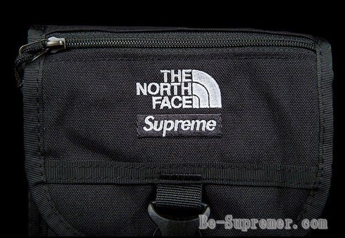 supreme×the north face ポーチ黒 - ボディーバッグ
