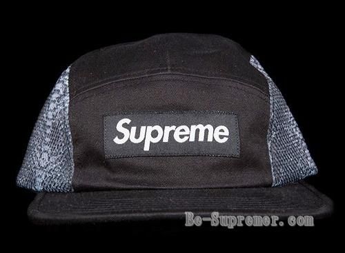 Supreme Snakeskin Mesh Camp Cap BLACK