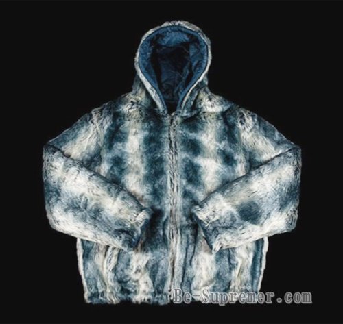 Supreme Faux Fur Reversible Hooded Jacket アイスブルー 新品の通販 ...