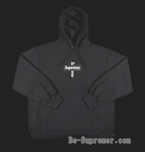 Supreme Cross Box Logo Hooded black