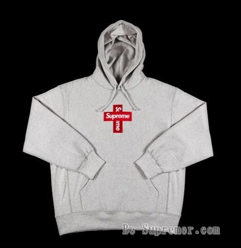 Supreme通販専門店】Supreme(シュプリーム) Cross Box Logo Hooded Sweatshirtヘザーグレー 新品の通販 -  Be-Supremer