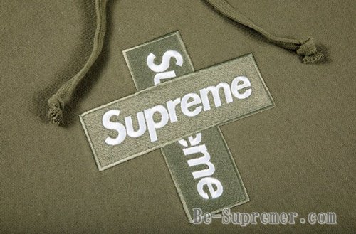 【Supreme通販専門店】Supreme(シュプリーム) Cross Box Logo Hooded Sweatshirtオリーブ 新品の通販 -  Be-Supremer