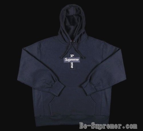 【Supreme通販専門店】Supreme(シュプリーム) Cross Box Logo Hooded Sweatshirtネイビー 新品の通販 -  Be-Supremer