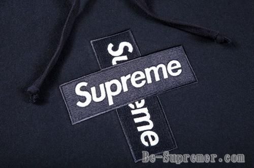 ネイビーＬSupreme CrossBoxLogotee シュプリーム ボックストップス