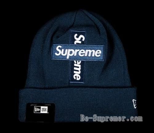 Supreme New Era Box Logo Beanie Navy　紺色