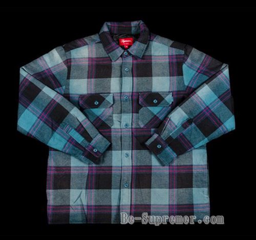 【Supreme通販専門店】Supreme(シュプリーム) Quilted Flannel Shirt ティール 新品の通販 - Be-Supremer